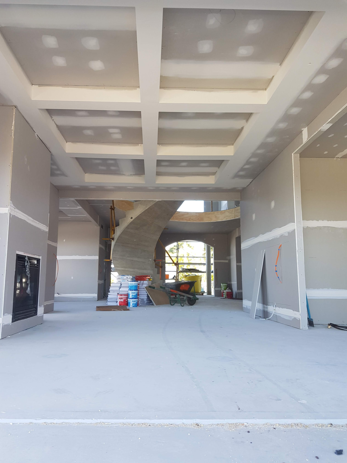 Coffered Ceiling in Progress