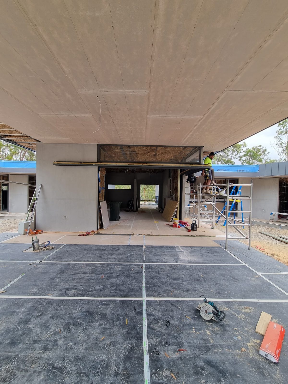 Plastering in progress North Brisbane 9