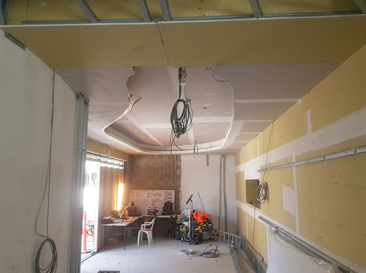 Plastering in progress North Brisbane 17
